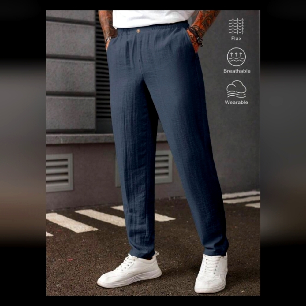 SHEIN Manfinity Homme Men's Casual Solid Color Loose Pant